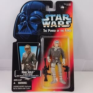 NWT VTG 90s Star Wars Power of the Force Han Solo in Hoth Gear w/accessories
